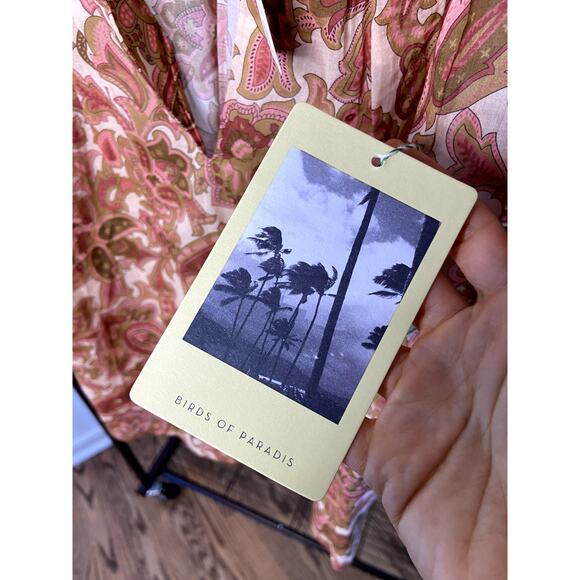 Trovata Birds of Paradis Clover Blouse Autumn Paisley size M medium - Picture 5 of 7